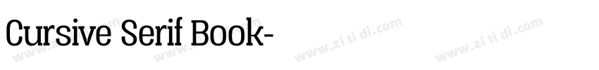 Cursive Serif Book字体转换